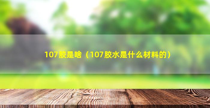 107胶是啥（107胶水是什么材料的）