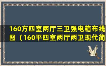 160方四室两厅三卫强电箱布线图（160平四室两厅两卫现代简约装修效果图）