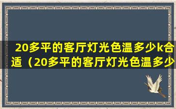 20多平的客厅灯光色温多少k合适（20多平的客厅灯光色温多少k合适呢）