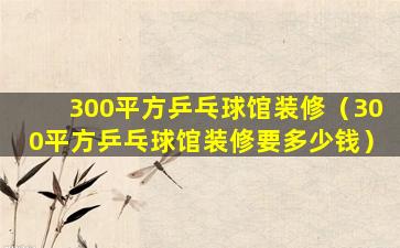 300平方乒乓球馆装修（300平方乒乓球馆装修要多少钱）