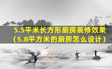 5.5平米长方形厨房装修效果（5.8平方米的厨房怎么设计）