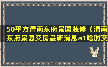 50平方渭南东府景园装修（渭南东府景园交房最新消息a1啥时交房）