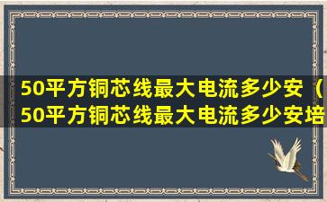 50平方铜芯线最大电流多少安（50平方铜芯线最大电流多少安培）