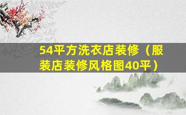 54平方洗衣店装修（服装店装修风格图40平）