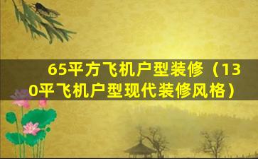 65平方飞机户型装修（130平飞机户型现代装修风格）