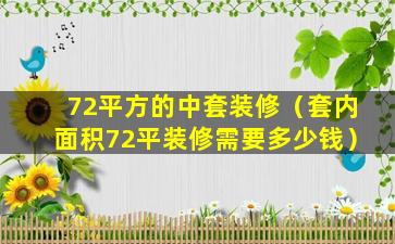 72平方的中套装修（套内面积72平装修需要多少钱）