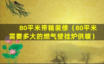 80平米带精装修（80平米需要多大的燃气壁挂炉供暖）