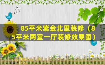 85平米紫金北里装修（85平米两室一厅装修效果图）