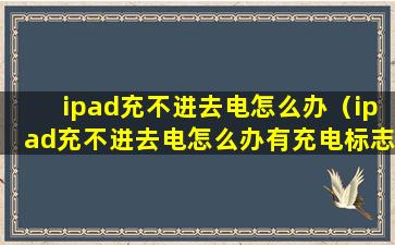 ipad充不进去电怎么办（ipad充不进去电怎么办有充电标志冬天）