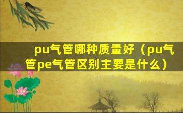 pu气管哪种质量好（pu气管pe气管区别主要是什么）