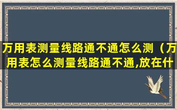 万用表测量线路通不通怎么测（万用表怎么测量线路通不通,放在什么档位）