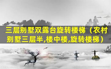 三层别墅双露台旋转楼梯（农村别墅三层半,楼中楼,旋转楼梯）