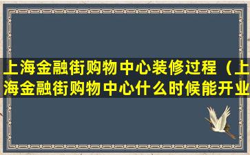 上海金融街购物中心装修过程（上海金融街购物中心什么时候能开业）