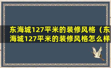 东海城127平米的装修风格（东海城127平米的装修风格怎么样）