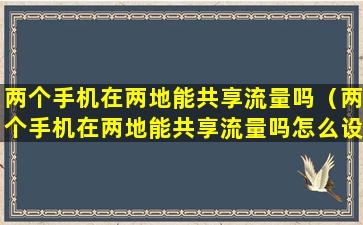 两个手机在两地能共享流量吗（两个手机在两地能共享流量吗怎么设置）