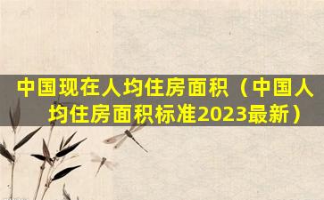 中国现在人均住房面积（中国人均住房面积标准2023最新）