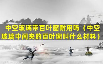 中空玻璃带百叶窗耐用吗（中空玻璃中间夹的百叶窗叫什么材料）