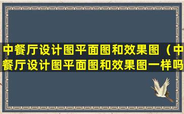 中餐厅设计图平面图和效果图（中餐厅设计图平面图和效果图一样吗）