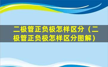 二极管正负极怎样区分（二极管正负极怎样区分图解）