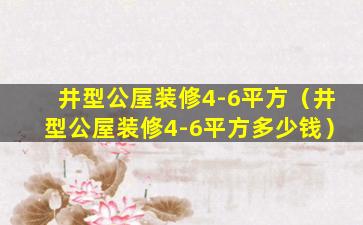 井型公屋装修4-6平方（井型公屋装修4-6平方多少钱）