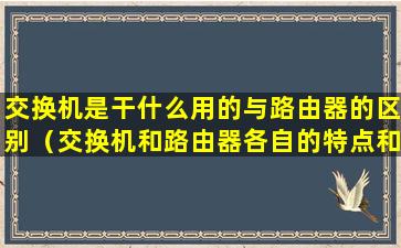 交换机是干什么用的与路由器的区别（交换机和路由器各自的特点和优缺点）