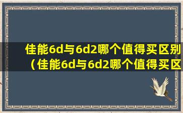 佳能6d与6d2哪个值得买区别（佳能6d与6d2哪个值得买区别大）