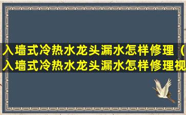 入墙式冷热水龙头漏水怎样修理（入墙式冷热水龙头漏水怎样修理视频教程）