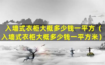 入墙式衣柜大概多少钱一平方（入墙式衣柜大概多少钱一平方米）