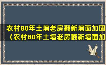 农村80年土墙老房翻新墙面加固（农村80年土墙老房翻新墙面加固怎么处理）