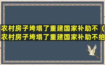 农村房子垮塌了重建国家补助不（农村房子垮塌了重建国家补助不给怎么办）