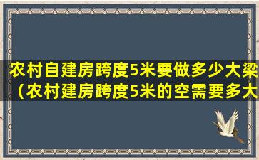 农村自建房跨度5米要做多少大梁（农村建房跨度5米的空需要多大的梁）