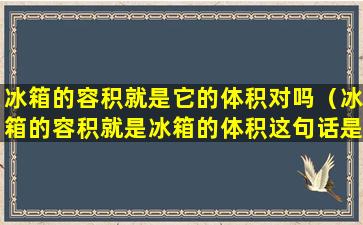 冰箱的容积就是它的体积对吗（冰箱的容积就是冰箱的体积这句话是对的还是错的）