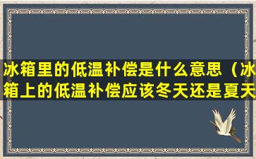 冰箱里的低温补偿是什么意思（冰箱上的低温补偿应该冬天还是夏天开）