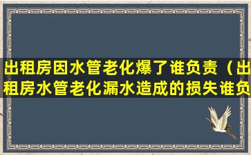 出租房因水管老化爆了谁负责（出租房水管老化漏水造成的损失谁负责）