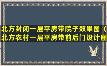 北方封闭一层平房带院子效果图（北方农村一层平房带前后门设计图）