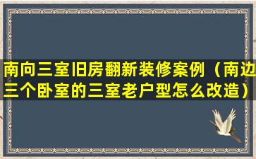 南向三室旧房翻新装修案例（南边三个卧室的三室老户型怎么改造）