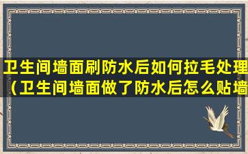 卫生间墙面刷防水后如何拉毛处理（卫生间墙面做了防水后怎么贴墙砖）