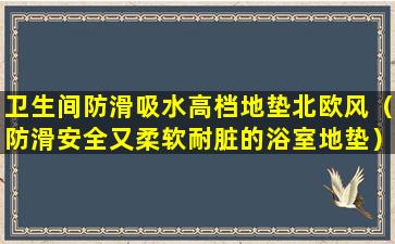 卫生间防滑吸水高档地垫北欧风（防滑安全又柔软耐脏的浴室地垫）