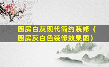 厨房白灰现代简约装修（厨房灰白色装修效果图）