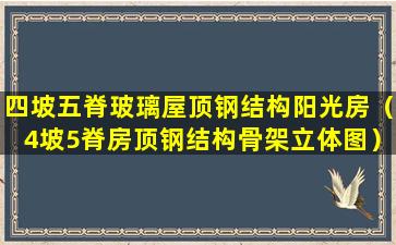 四坡五脊玻璃屋顶钢结构阳光房（4坡5脊房顶钢结构骨架立体图）