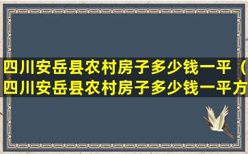 四川安岳县农村房子多少钱一平（四川安岳县农村房子多少钱一平方米）