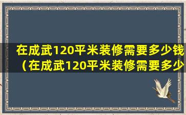 在成武120平米装修需要多少钱（在成武120平米装修需要多少钱一个月）