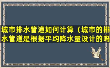 城市排水管道如何计算（城市的排水管道是根据平均降水量设计的吗）