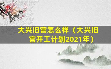 大兴旧宫怎么样（大兴旧宫开工计划2021年）