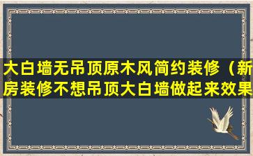 大白墙无吊顶原木风简约装修（新房装修不想吊顶大白墙做起来效果如何）