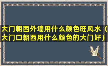 大门朝西外墙用什么颜色旺风水（大门口朝西用什么颜色的大门好）