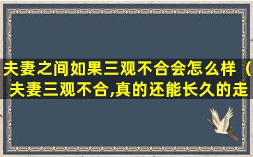 夫妻之间如果三观不合会怎么样（夫妻三观不合,真的还能长久的走到最后吗）