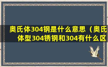 奥氏体304钢是什么意思（奥氏体型304锈钢和304有什么区别）