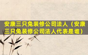 安康三只兔装修公司法人（安康三只兔装修公司法人代表是谁）