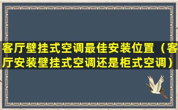 客厅壁挂式空调最佳安装位置（客厅安装壁挂式空调还是柜式空调）